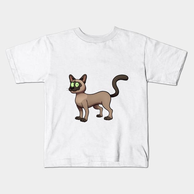 Burmese Cat Kids T-Shirt by TheMaskedTooner